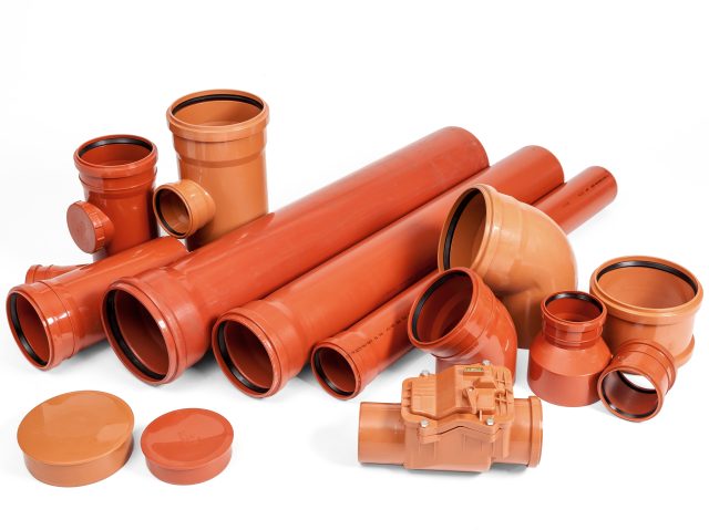 Assorted,Pcv,Sewage,Parts,Shot,Over,White,Background