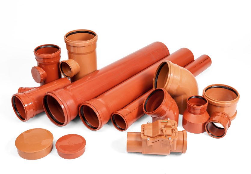 Assorted,Pcv,Sewage,Parts,Shot,Over,White,Background